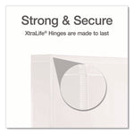 XtraLife ClearVue Non-Stick Slant-D Ring Binder, 3 Rings, 1.5" Capacity, 11 x 8.5, White