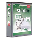 XtraLife ClearVue Non-Stick Slant-D Ring Binder, 3 Rings, 2" Capacity, 11 x 8.5, Black