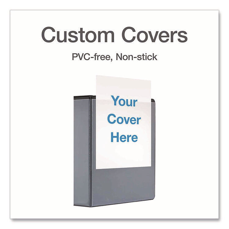 XtraLife ClearVue Non-Stick Slant-D Ring Binder, 3 Rings, 2" Capacity, 11 x 8.5, Black