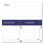 DuraGlobe Monthly Desk Pad Calendar, 22 x 17, White/Blue/Gray Sheets, Black Binding/Corners, 12-Month (Jan to Dec): 2025