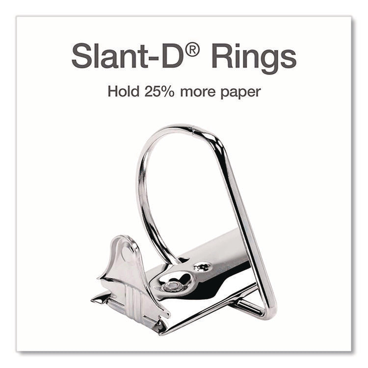 XtraLife ClearVue Non-Stick Slant-D Ring Binder, 3 Rings, 3" Capacity, 11 x 8.5, White