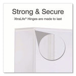 XtraLife ClearVue Non-Stick Slant-D Ring Binder, 3 Rings, 3" Capacity, 11 x 8.5, White