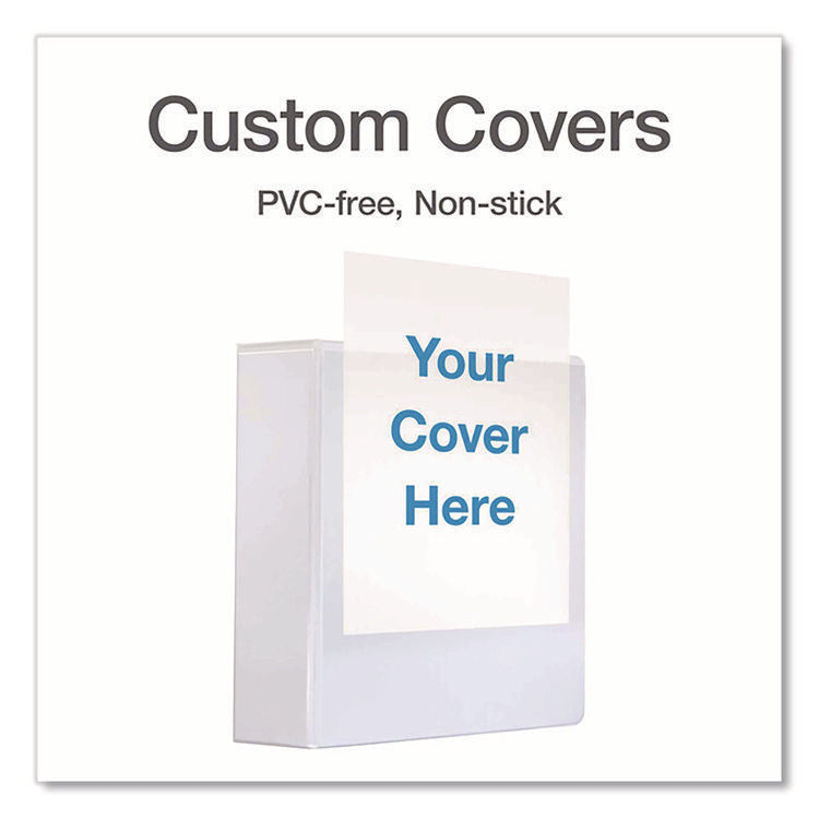 XtraLife ClearVue Non-Stick Slant-D Ring Binder, 3 Rings, 3" Capacity, 11 x 8.5, White