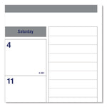 Net Zero Carbon Monthly Desk Pad Calendar, 22 x 17, White/Gray/Blue Sheets, Black Binding, 12-Month (Jan to Dec): 2025