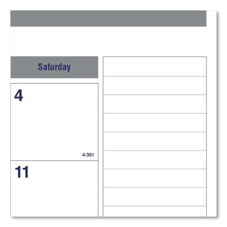 Net Zero Carbon Monthly Desk Pad Calendar, 22 x 17, White/Gray/Blue Sheets, Black Binding, 12-Month (Jan to Dec): 2025