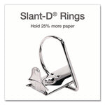 XtraLife ClearVue Non-Stick Slant-D Ring Binder, 3 Rings, 4" Capacity, 11 x 8.5, White