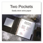 XtraLife ClearVue Non-Stick Slant-D Ring Binder, 3 Rings, 4" Capacity, 11 x 8.5, Black