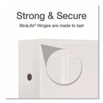 XtraLife ClearVue Non-Stick Slant-D Ring Binder, 3 Rings, 5" Capacity, 11 x 8.5, White