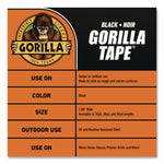 Gorilla Tape, 3" Core, 1.88" x 10 yds, Black