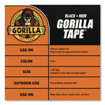 Gorilla Tape, 3" Core, 1.88" X 30 Yds, Black