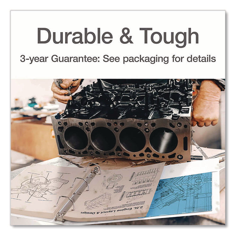 XtraLife ClearVue Non-Stick Slant-D Ring Binder, 3 Rings, 6" Capacity, 11 x 8.5, White