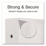 XtraLife ClearVue Non-Stick Slant-D Ring Binder, 3 Rings, 6" Capacity, 11 x 8.5, White