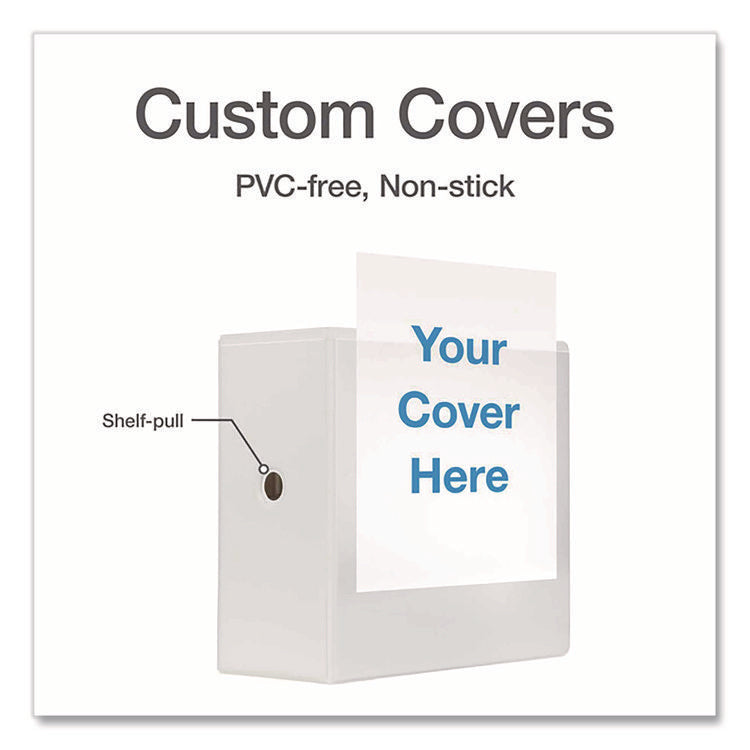 XtraLife ClearVue Non-Stick Slant-D Ring Binder, 3 Rings, 6" Capacity, 11 x 8.5, White