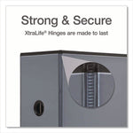 XtraLife ClearVue Non-Stick Slant-D Ring Binder, 3 Rings, 6" Capacity, 11 x 8.5, Black