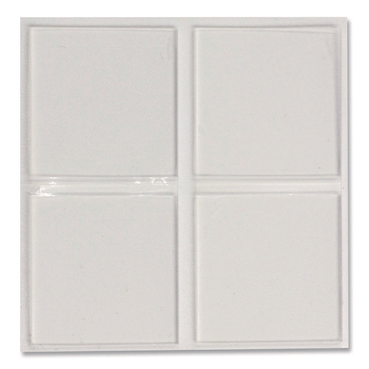 Tough and Clear Double-Sided Mounting Tape Squares, Holds Up to 0.58 lb per Pair (Up to 7 lb per 24), 1" x 1", Clear, 24/Pack