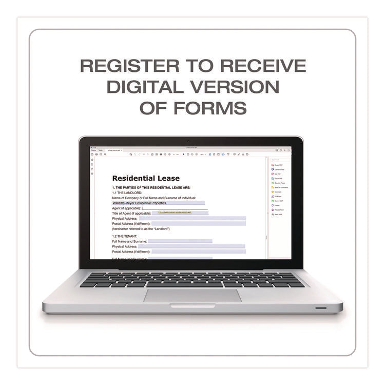 Residential Lease Form Sets with Instructions and Free Download, One-Part (No Copies), 8.5 x 11, 4 Forms/Set, 4 Sets/Pack