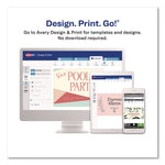 Business Cards with Metallic Gold Borders, Inkjet/Laser, 2 x 3.5, White, 100 Cards, 10 Cards/Sheet, 10 Sheets/Pack