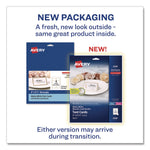 Matte White Metallic Gold Border Tent Cards, 3.5 x 2, 4 Cards/Sheet, 20 Sheets/Pack