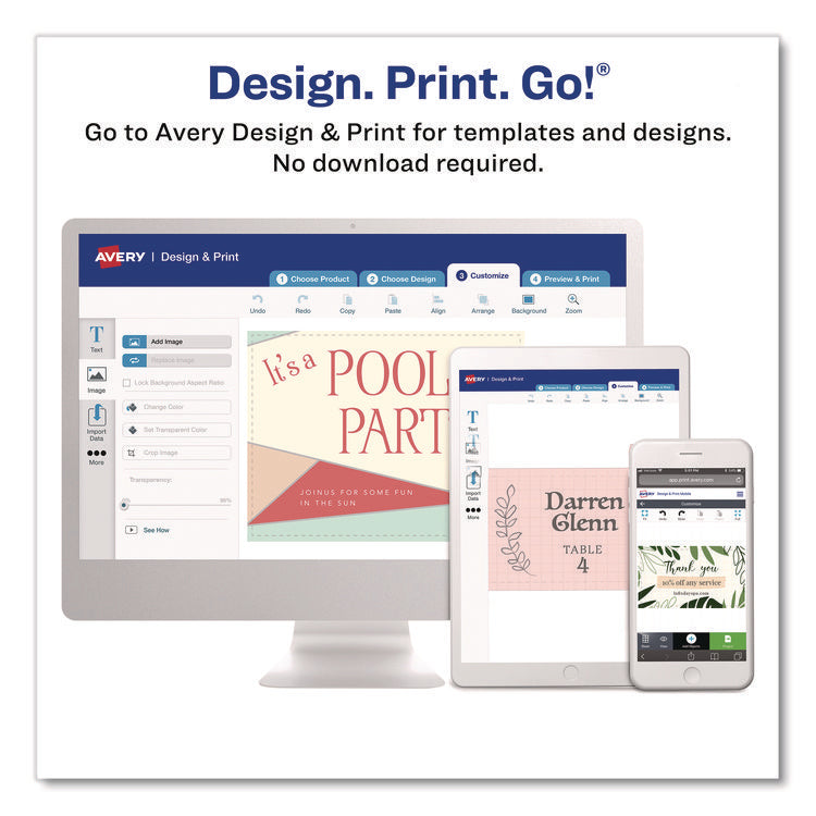 Matte White Metallic Gold Border Tent Cards, 3.5 x 2, 4 Cards/Sheet, 20 Sheets/Pack