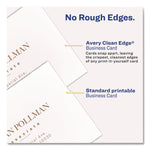 Print to the Edge Business Cards with Sure Feed Technology, 2 x 3.5, White, 160 Cards, 8/Sheet, 20 Sheets/Pack