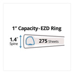 Durable View Binder with DuraHinge and EZD Rings, 3 Rings, 1" Capacity, 11 x 8.5, White, 12/Carton (9301)