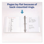 Durable View Binder with DuraHinge and EZD Rings, 3 Rings, 1" Capacity, 11 x 8.5, White, 12/Carton (9301)