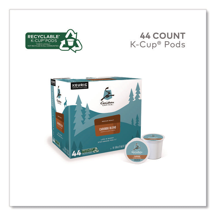 Caribou Blend Coffee K-Cups, 0.4 oz, 44/Box