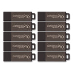 DataStick Pro USB 2.0 Type A Flash Drive, 16 GB, Gray, 10/Pack