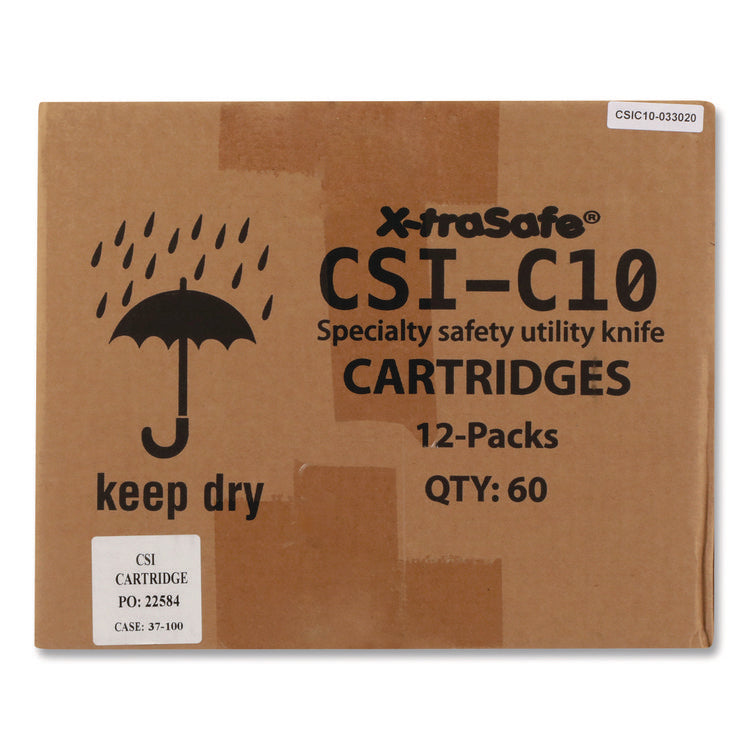 X-traSafe Blade Cartridges, Yellow, 12/Pack