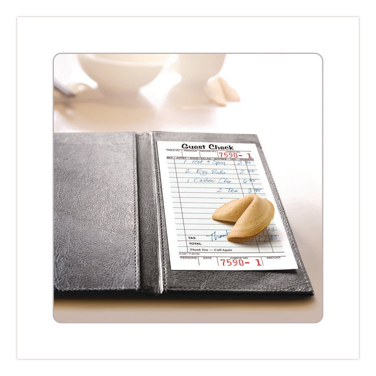 One-Part Guest Check Pad with Perforated Stub, One-Part (No Copies), 3.4 x 6.25, 50 Forms/Pad, 10 Pads/Pack