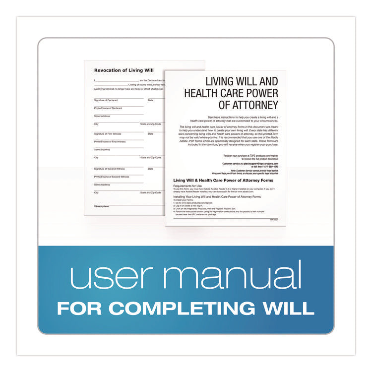 Living Will and Healthcare POA Form Kit with Instructions and Digital Download, 8.5 x 11, Unlimited Number of Forms