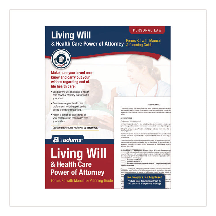 Living Will and Healthcare POA Form Kit with Instructions and Digital Download, 8.5 x 11, Unlimited Number of Forms
