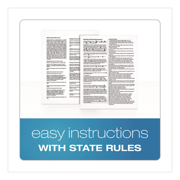 Month-to-Month Residential Rental Agreement Digital Download with Instructions, 8.5 x 11, Unlimited Number of Forms