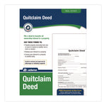 Quitclaim Deed Forms with Instructions and Free Downloads, One-Part (No Copies), 8.5 x 11, 4 Forms Total