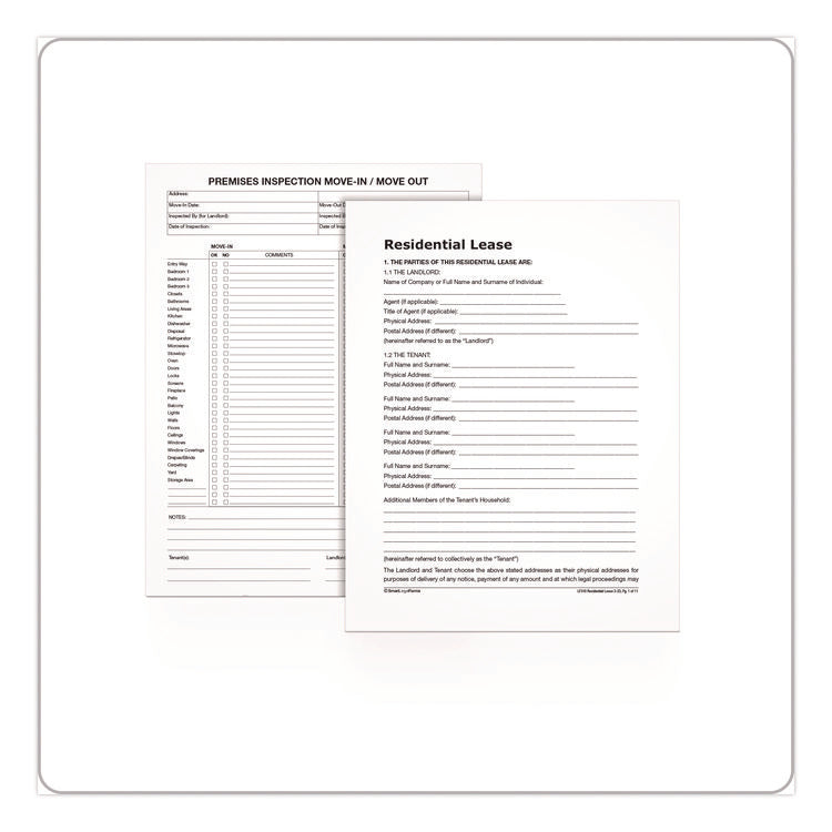 Residential Lease Form Sets with Instructions and Free Download, One-Part (No Copies), 8.5 x 11, 4 Forms/Set, 4 Sets/Pack