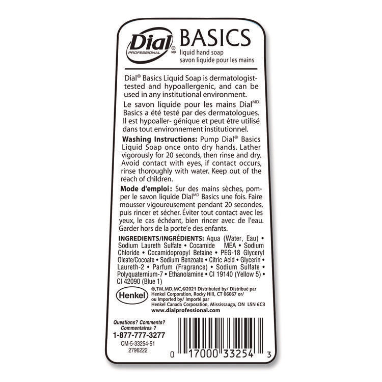 Basics Hypoallergenic Liquid Hand Soap, Floral, 7.5 oz, 12/Carton