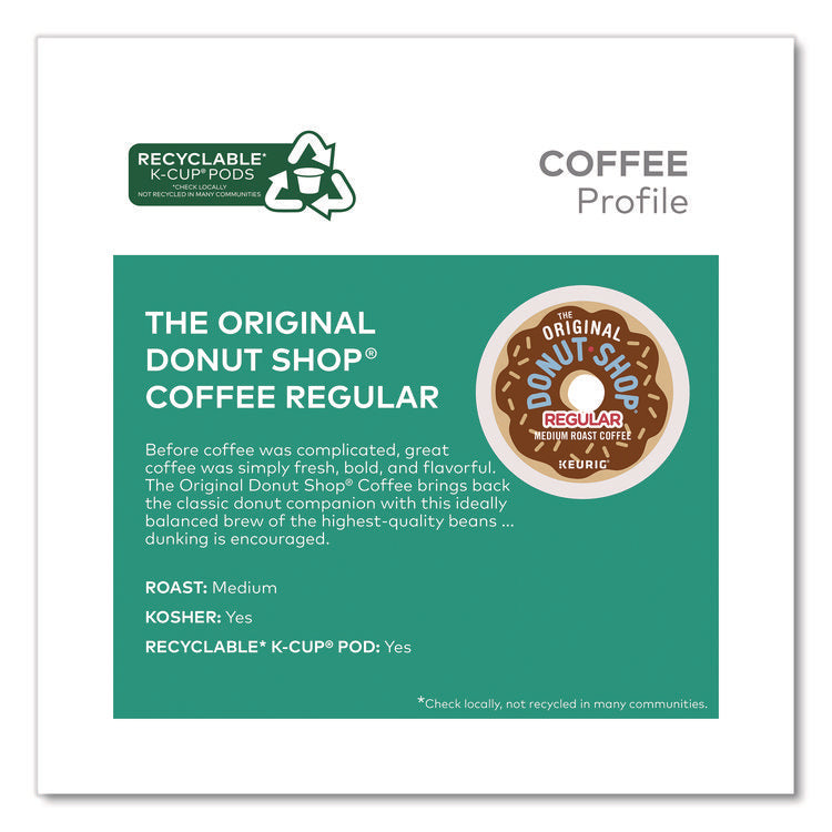 Donut Shop Coffee K-Cups, Regular, 0.39 oz, 48/Box