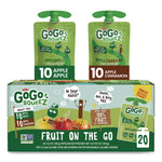 Fruit on the Go, (10) Apple/(10) Apple Cinnamon, 3.2 oz Pouch, 20/Box