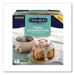 Classic Cinnamon Roll Coffee K-Cups, 0.33 oz, 48/Box