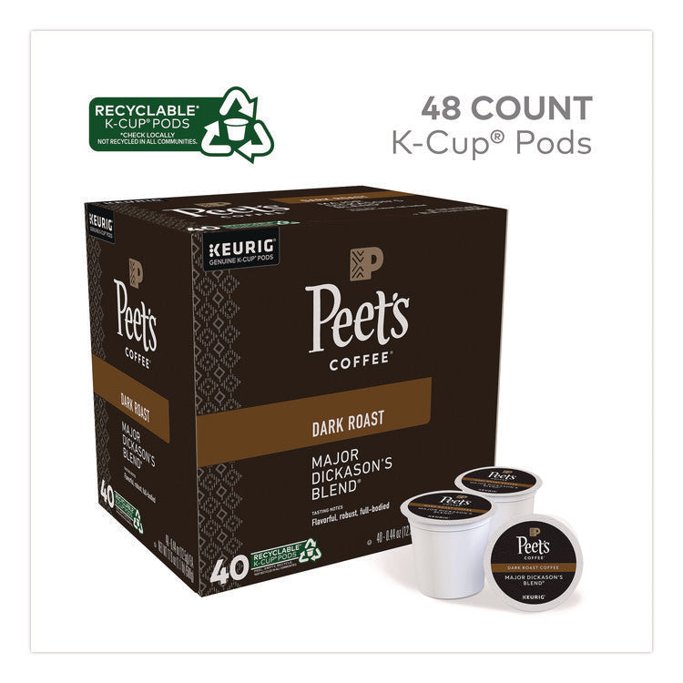Major Dickason's Blend K-Cups, 0.44 oz, 40/Box