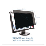 Anti-Glare Reversible Privacy Screen for 23" Widescreen Flat Panel Monitor, 16:9 Aspect Ratio