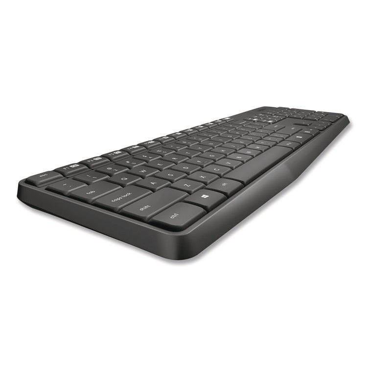 MK235 Wireless Keyboard and Optical Mouse Combo, 2.4 GHz Frequency, 33 ft Wireless Range, Black