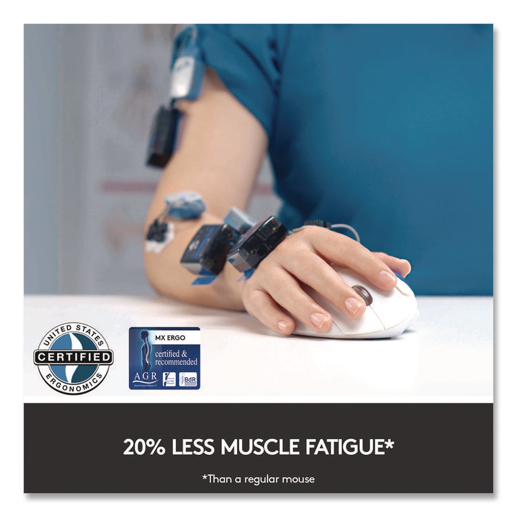 MX Ergo Plus Advanced Wireless Trackball Mouse, 2.4 GHz Frequency/33 ft Wireless Range, Right Hand Use, Black