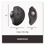 MX Ergo Plus Advanced Wireless Trackball Mouse, 2.4 GHz Frequency/33 ft Wireless Range, Right Hand Use, Black