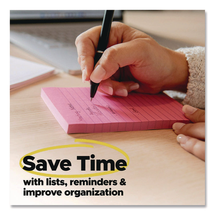 Super Sticky Notes, 3 x 3, Mulberry, 90 Sheets/Pad, 5 Pads/Pack