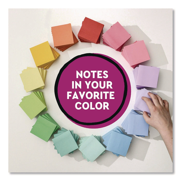 Super Sticky Note Pads in Playful Primary Colors, 3 x 3, Sunnyside, 90 Sheets/Pad, 5 Pads/Pack