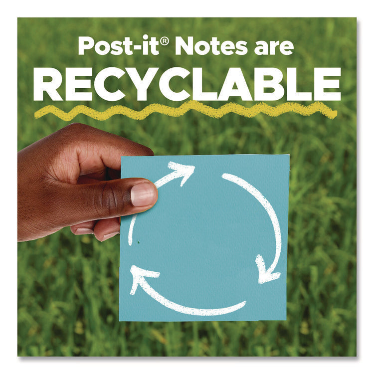 Super Sticky Note Pads in Playful Primary Colors, 3 x 3, Sunnyside, 90 Sheets/Pad, 5 Pads/Pack