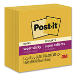 Super Sticky Note Pads in Playful Primary Colors, 3 x 3, Sunnyside, 90 Sheets/Pad, 5 Pads/Pack