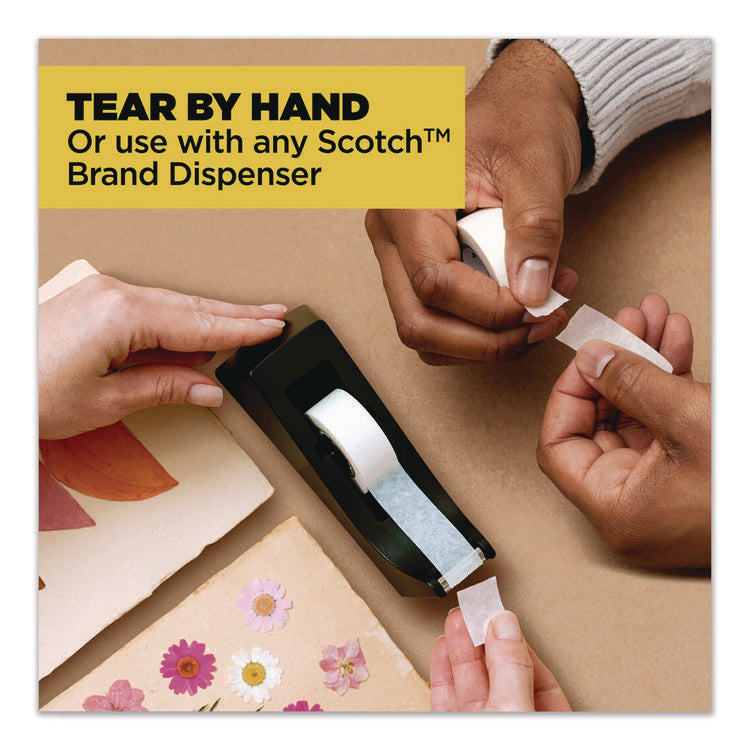 Paper Tape, 3/4" x 600", White, 2/Pack