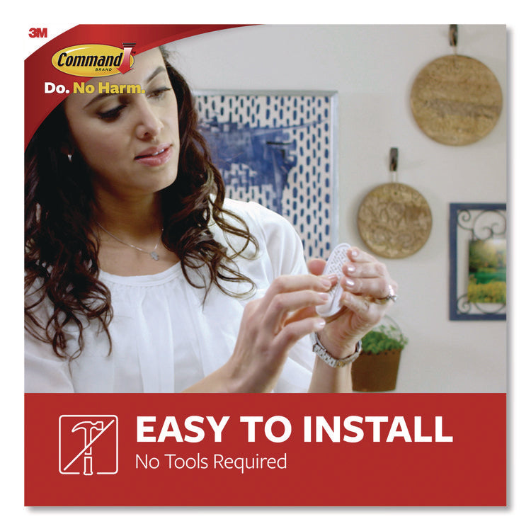 Large Wire Hook, Metal/Plastic, White, Supports 5 lbs